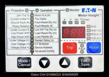 Eaton C4410109NOUI Motor Insight Overload Monitoring Relay -  1–9 A, 120vAC