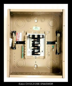 Eaton CH12L3125B CH Main Lug Loadcenter - 125A/240V/3P4W/N1 - Unused