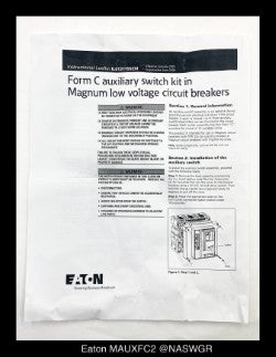 Eaton Magnum PXR MAUXSW4C Auxiliary Switch Field Option Kit - Unused