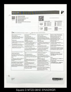 Square D MTZ2-08H2 Breaker (E/O,D/O) - 800 Amp - Unused/1Yr Warranty