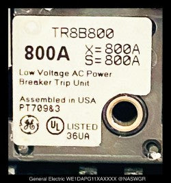GE WPS-08 WE1DAPG11XAXXXX Circuit Breaker (E/O,D/O) - 800 Amp