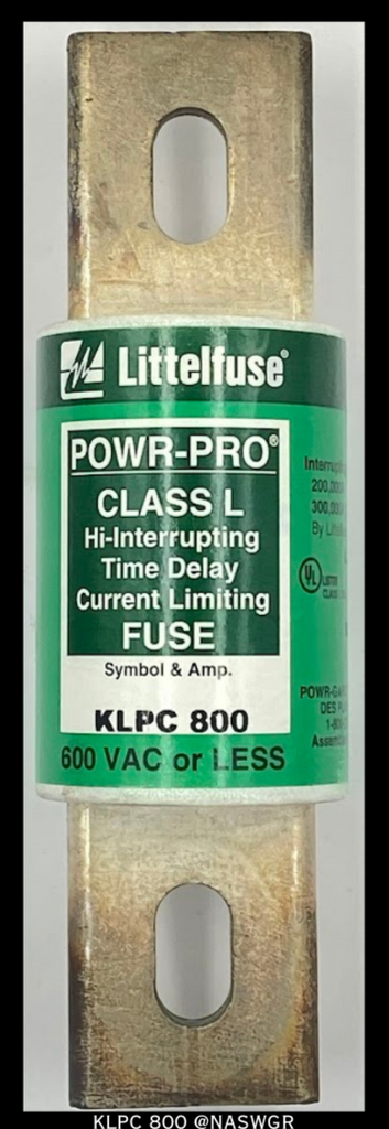 LITTELFUSE KLPC 800 Fuse - 800A/600V - Unused