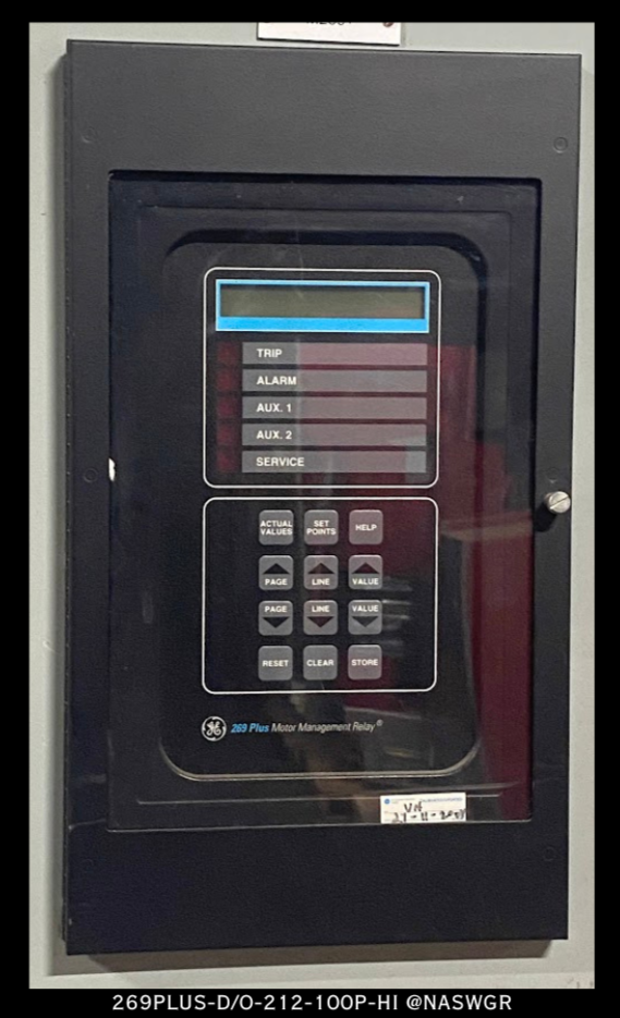 General Electric 269Plus-D/O-212-100P-HI Motor Management Relay