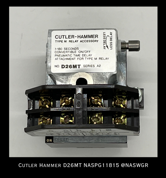 Cutler Hammer D26MT PNEUMATIC TIMER ATTACHMENT