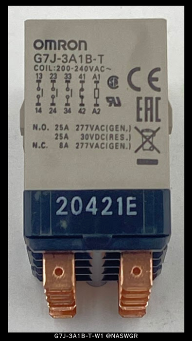 Omron G7J-3A1B-T-W1  Multi-Pole Power Relay - 200/240vAC - Unused