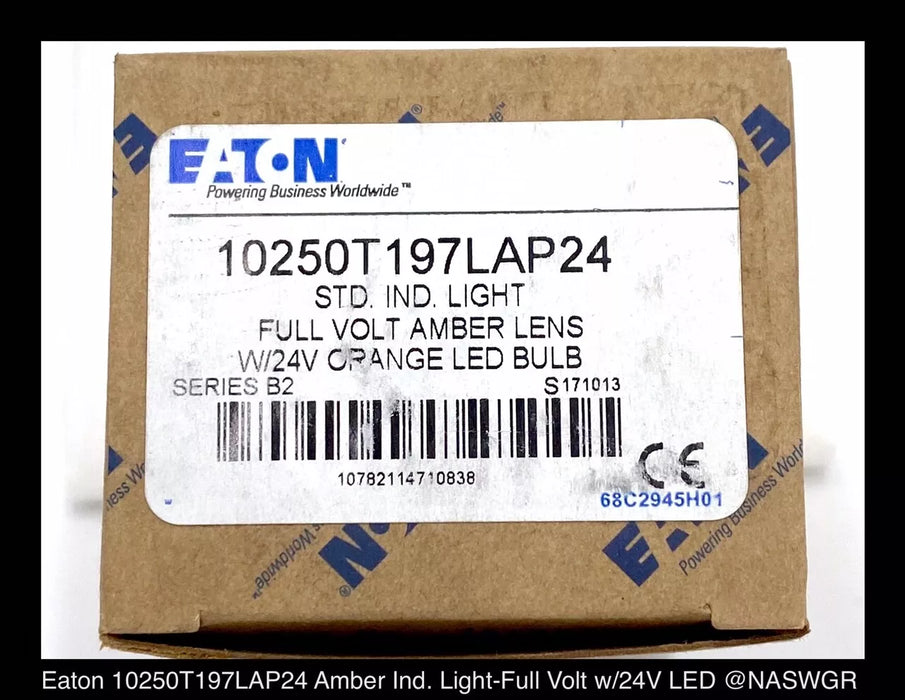 Eaton 10250T197LAP24 Amber/Orange Pilot Light Full Voltage - Surplus