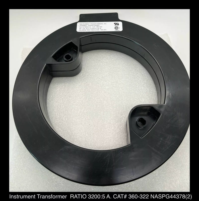 Instrument Transformers Inc. 360-322 Current Transformer 3200:5A Ratio 600V