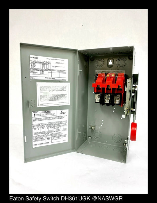 Eaton DH361UGK Heavy Duty Safety Switch - 30A/600V/3P/N1 - Unused