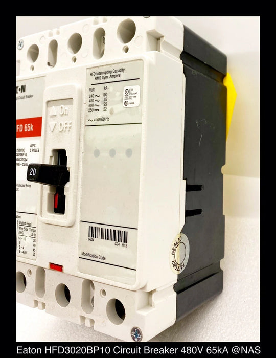 Eaton HFD3020BP10 Molded Case Circuit Breaker - 20 Amp