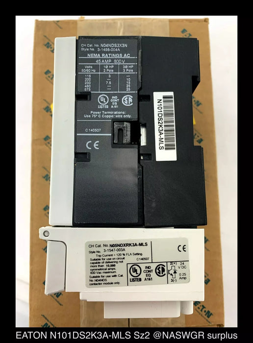 Eaton N101DS2K3A-MLS IT. Electro-Mechanical Starter - 45A/24v - Unused