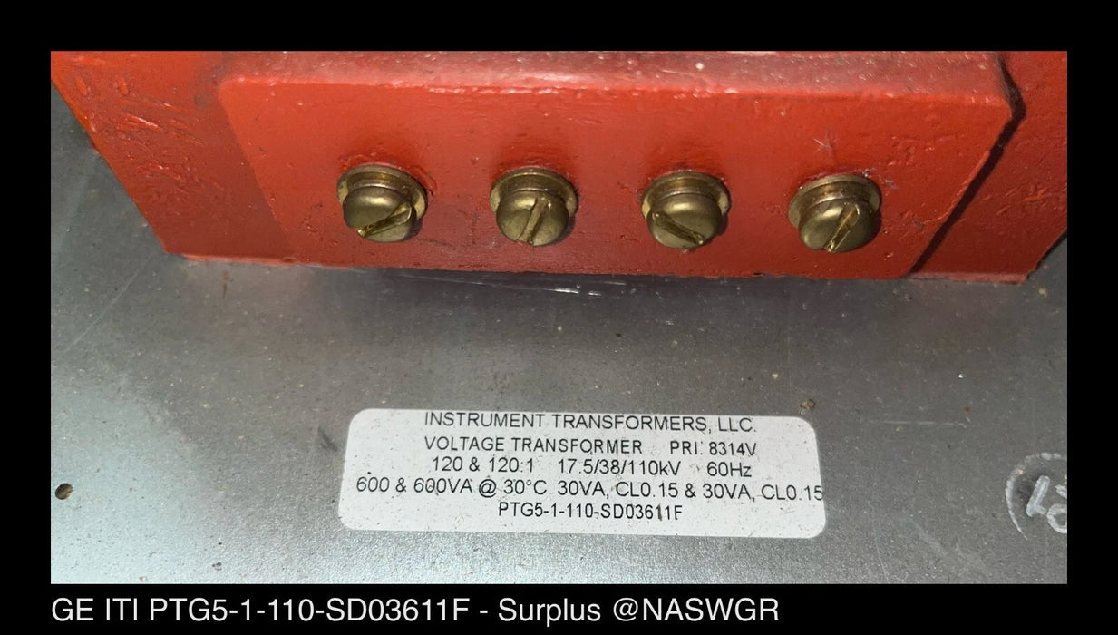 GE ITI PTG5-1-110-SD03611F Voltage Transformer - 120&120:1 - Unused