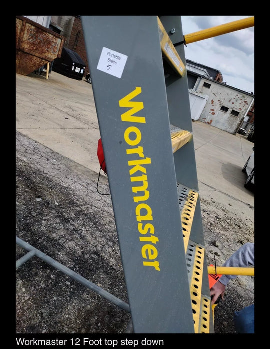 Cotterman Workmaster Super-Duty Rolling Ladder 12 Foot Top Stepdown