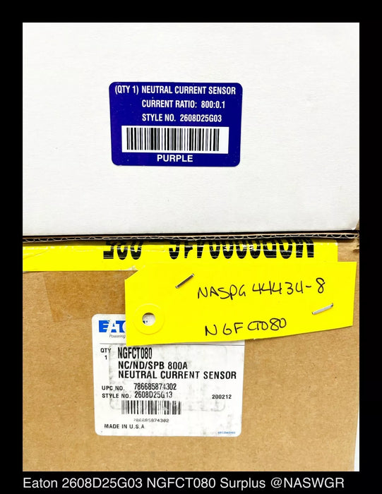 Eaton NGFCT080 Neutral Current Sensor 800:0.1 - Surplus - S# 2608D25G03