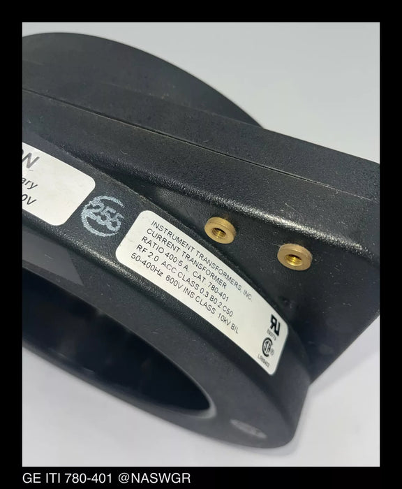 GE ITI 780-401 Current Transformer 400:5A/600V- Unused Surplus