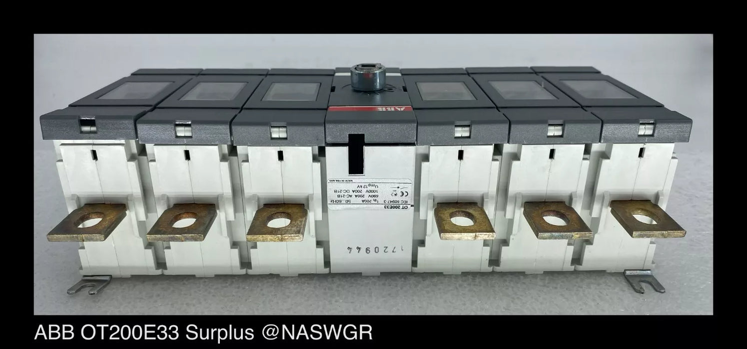 ABB OT200E Open Disconnects SWITCHLINE Series Item# OT200E33 - Disconnect Switch
