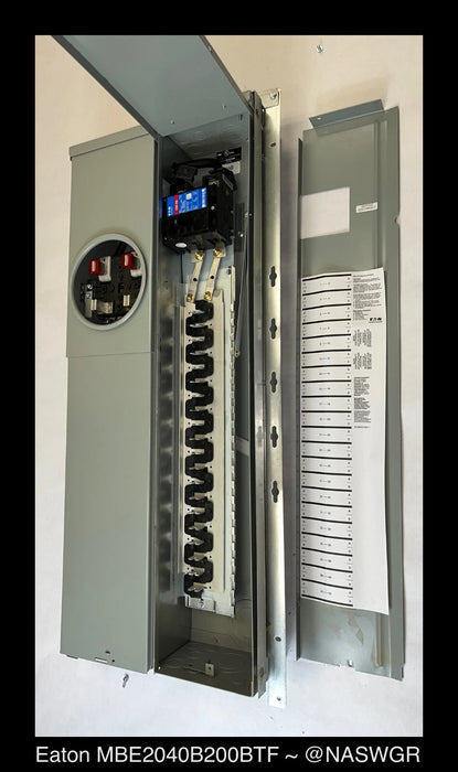 Eaton MBE2040B200BTF Meter Breaker EUSERC Type BR - 200A-120/240V - Surplus