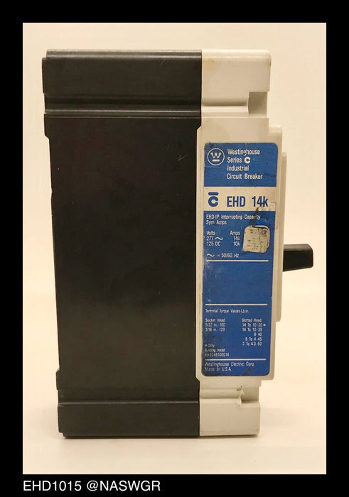 Westinghouse EHD1015 Molded Case Circuit Breaker - 15 Amp