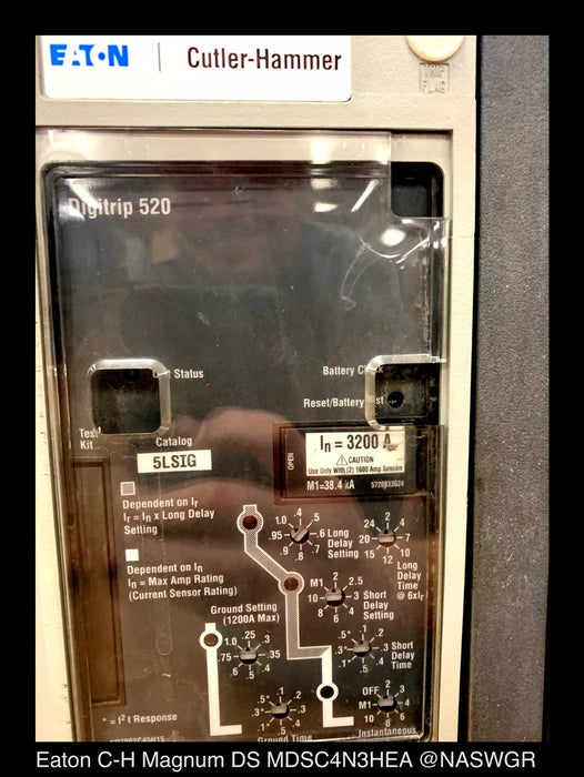 Eaton Magnum DS MDSC4N Breaker (M/O,B/I) - 3200 Amp - Tested/1Yr Warranty