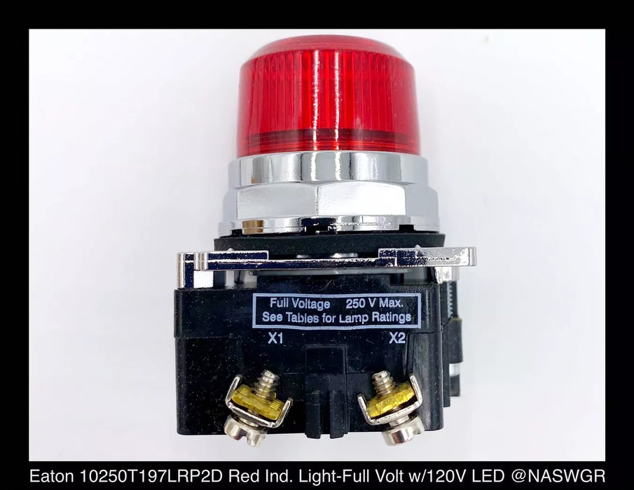 Eaton 10250T197LRP2D Red Indicating Light Full Voltage - New Surplus