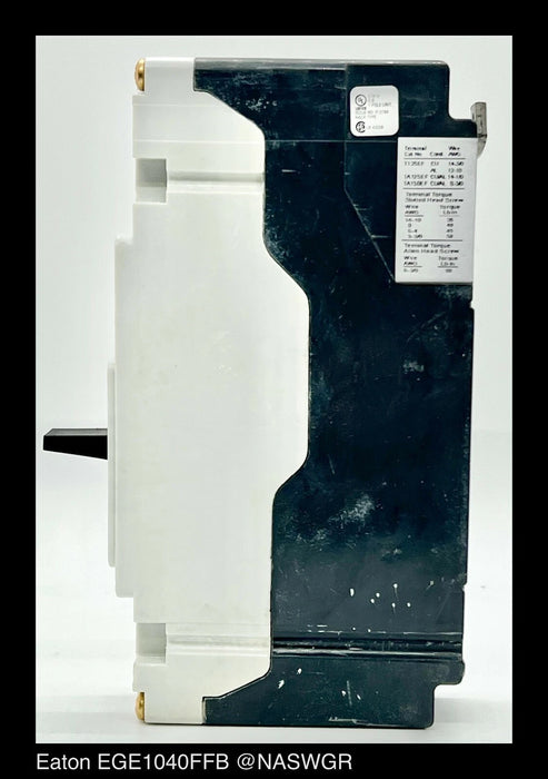 Eaton EGE1040FFB Molded Case Circuit Breaker - 40 Amp - Unused
