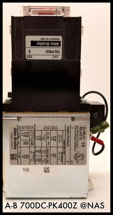 Allen-Bradley 700DC-PK400Z2 Relay - 230/250VDC Coil - 8 pole w/Diode