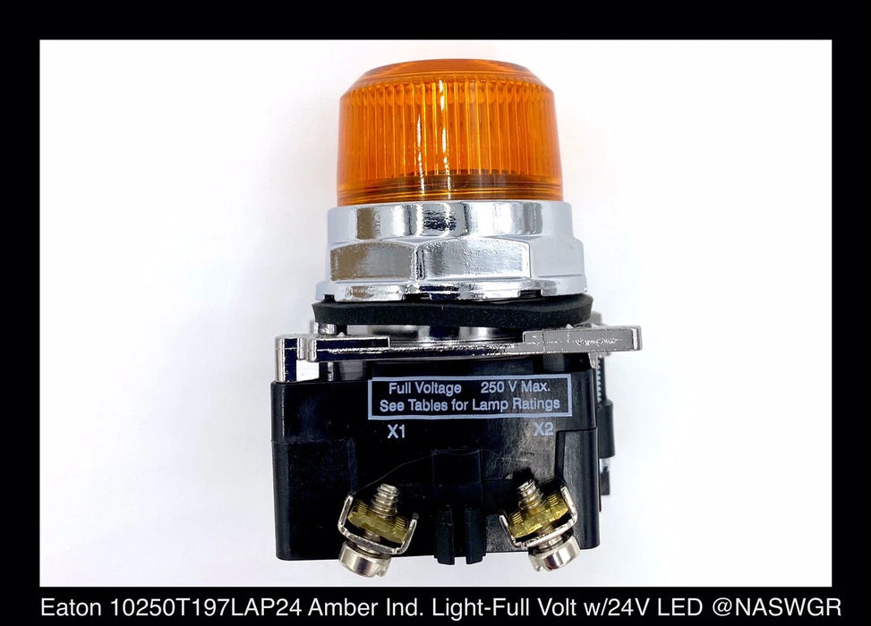 Eaton 10250T197LAP24 Amber/Orange Pilot Light Full Voltage - Surplus