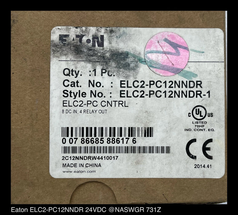 Eaton ELC Logic Controller - ELC2-PC12NNDR - ELC2-PC12NNDR-1 - Surplus 24vDC