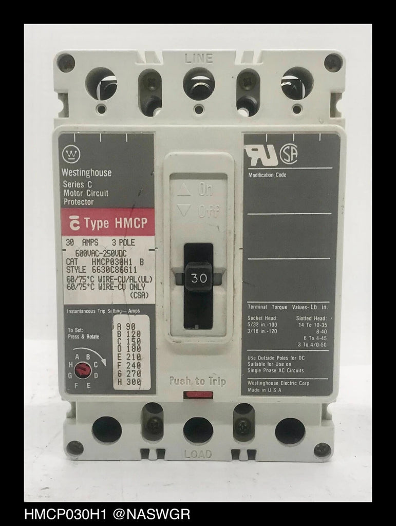Westinghouse HMCP030H1 Motor Circuit Protector - 30 Amp
