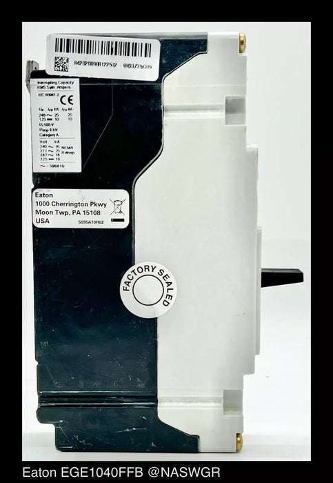 Eaton EGE1040FFB Molded Case Circuit Breaker - 40 Amp - Unused