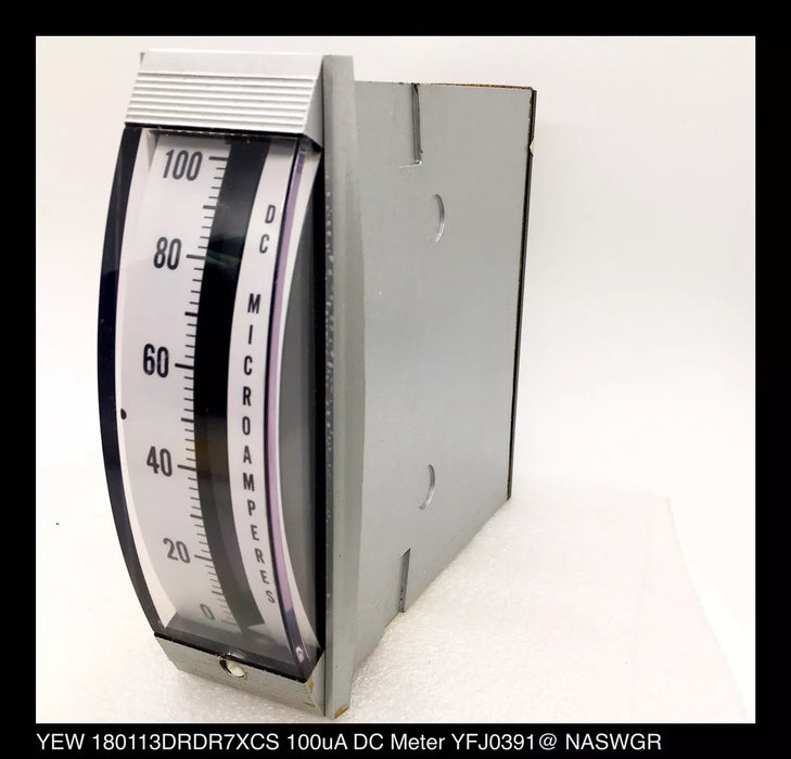 YEW 180113DRDR7XCS - 4" Vertical Panel Meter - 0-100uA, DC