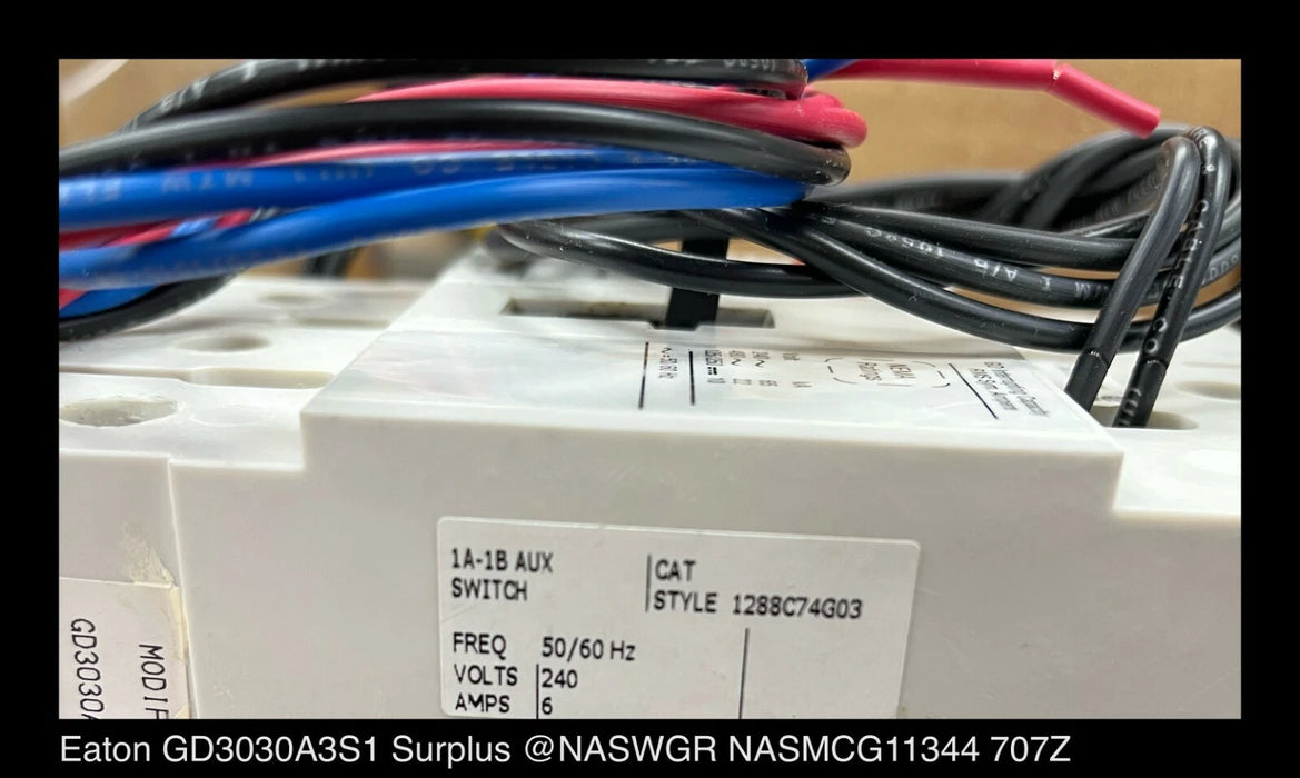 Eaton GD3030A3S1 Molded Case Circuit Breaker - 30 Amp - Unused Surplus