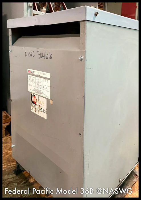 Federal Pacific Model 36B Dry Type Transformer