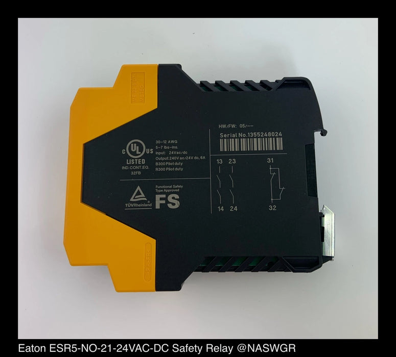 Eaton ESR5-NO-21-24VAC-DC Safety Relay - Unused Surplus