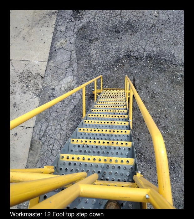 Cotterman Workmaster Super-Duty Rolling Ladder 12 Foot Top Stepdown