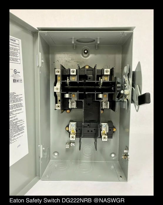 Eaton DG222NRB General Duty Safety Switch - 60A/240V/2P3W/N3R - Unused
