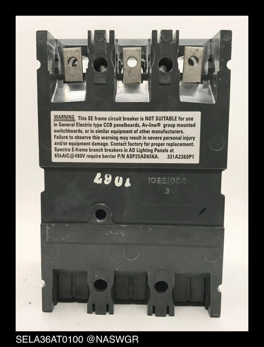 GE Spectra RMS SELA36AT0100 Circuit Breaker - 70 Amp
