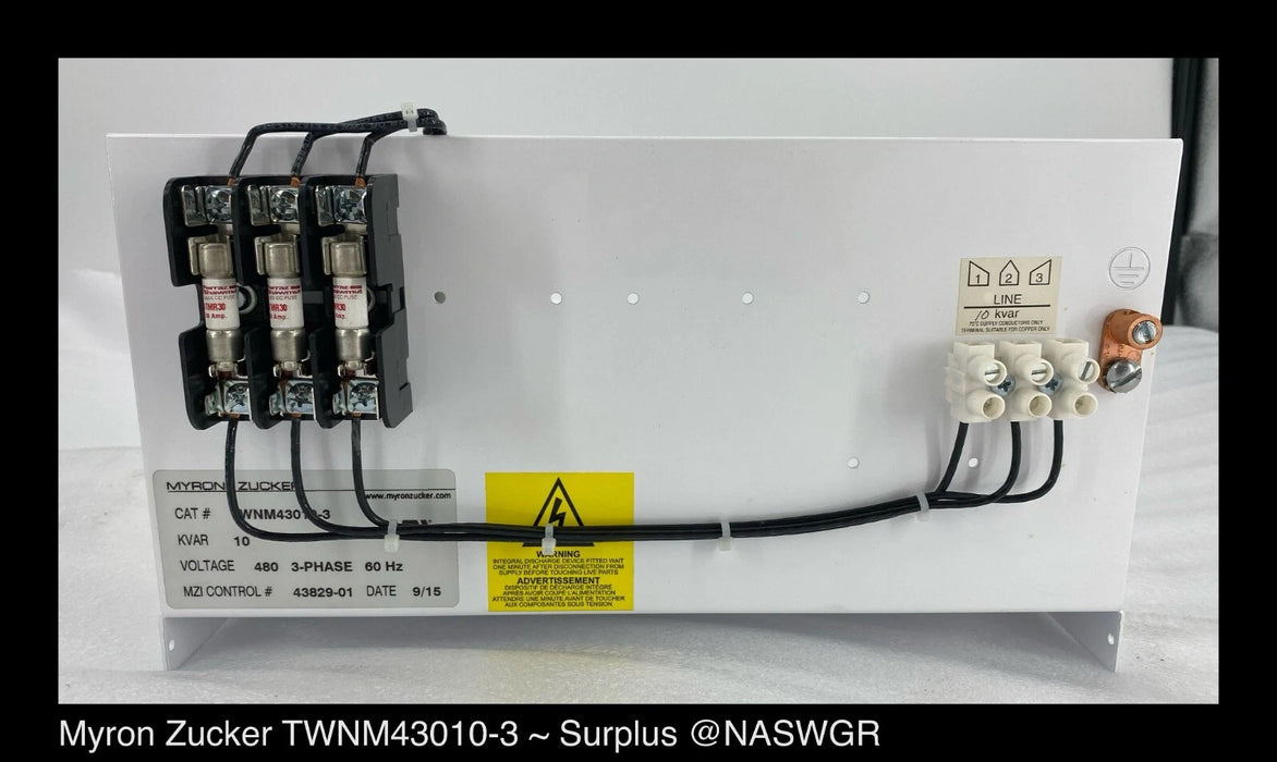 Myron Zucker Eaton-CH TWNM43010-3 Capacitor 10KVAR/480V/60 Hz/3-Phase/12A
