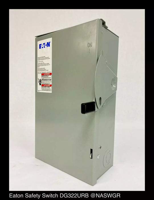 Eaton DG322URB General Duty Safety Switch - 60A/240V/3P/N3R - Unused
