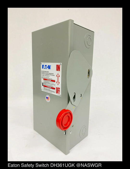 Eaton DH361UGK Heavy Duty Safety Switch - 30A/600V/3P/N1 - Unused