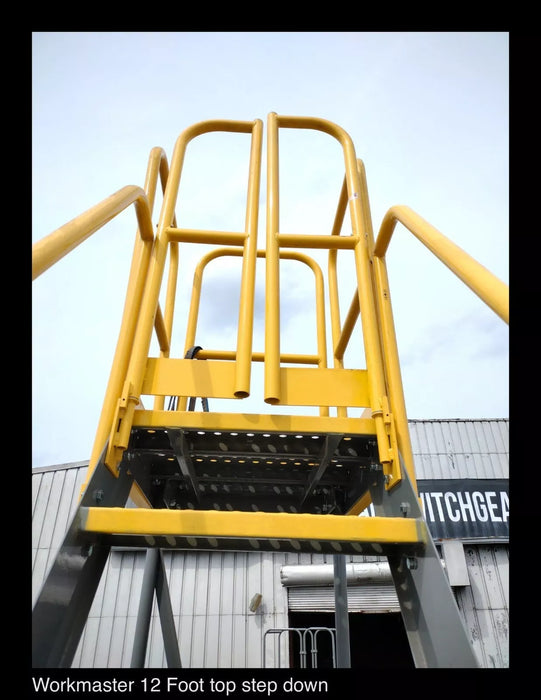 Cotterman Workmaster Super-Duty Rolling Ladder 12 Foot Top Stepdown