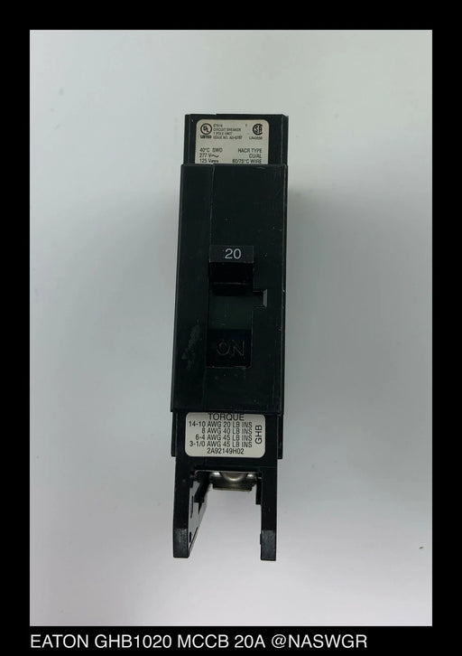 Eaton GHB1020 Molded Case Circuit Breaker - 20 Amp - Unused Surplus
