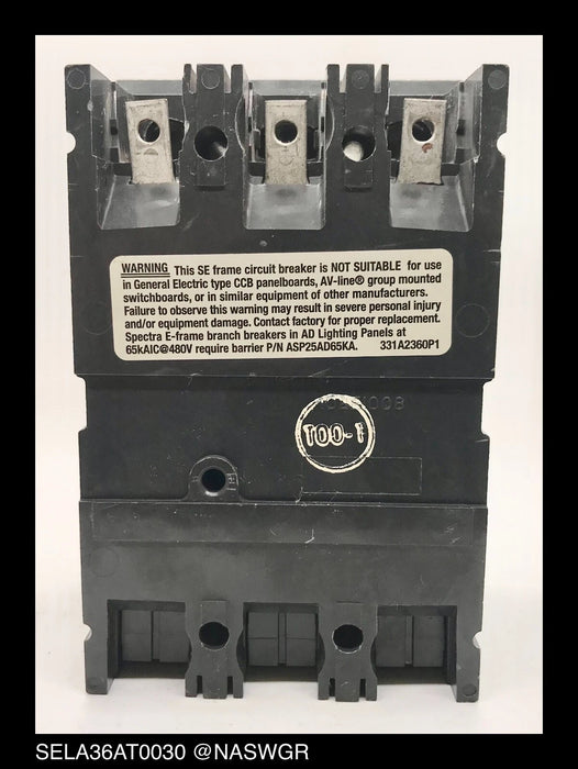 GE Spectra RMS SELA36AT0030 Circuit Breaker - 30 Amp