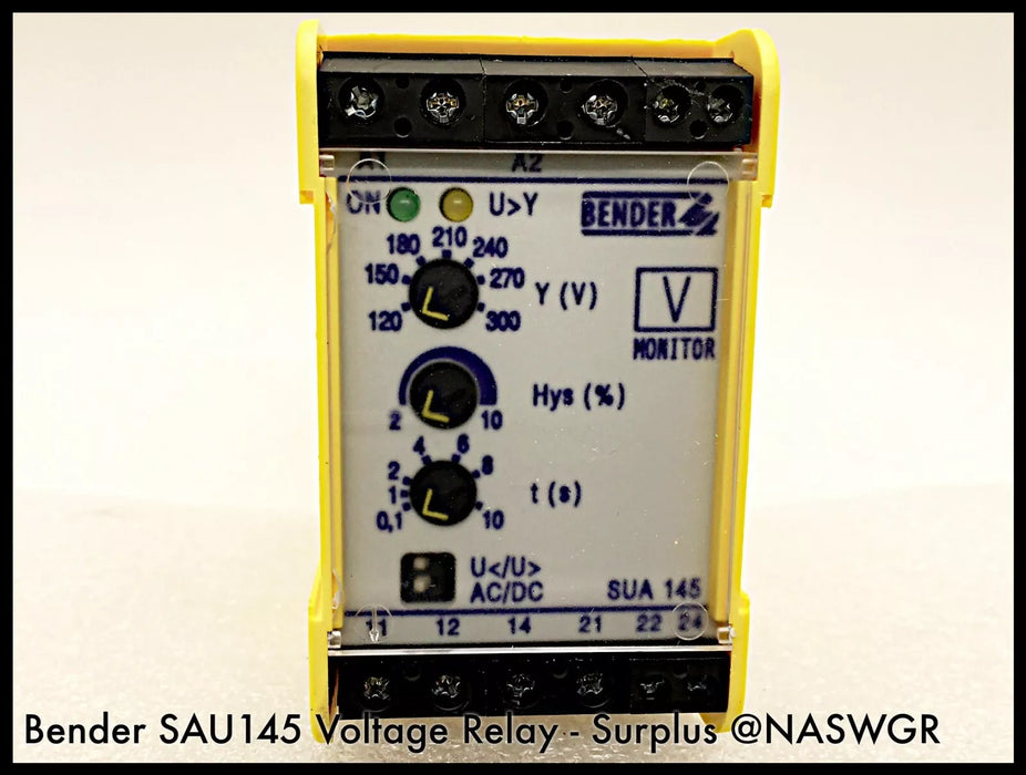 Bender B9301551 Under/Over Voltage Relay SUA145 - Surplus
