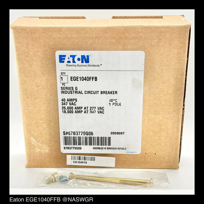 Eaton EGE1040FFB Molded Case Circuit Breaker - 40 Amp - Unused