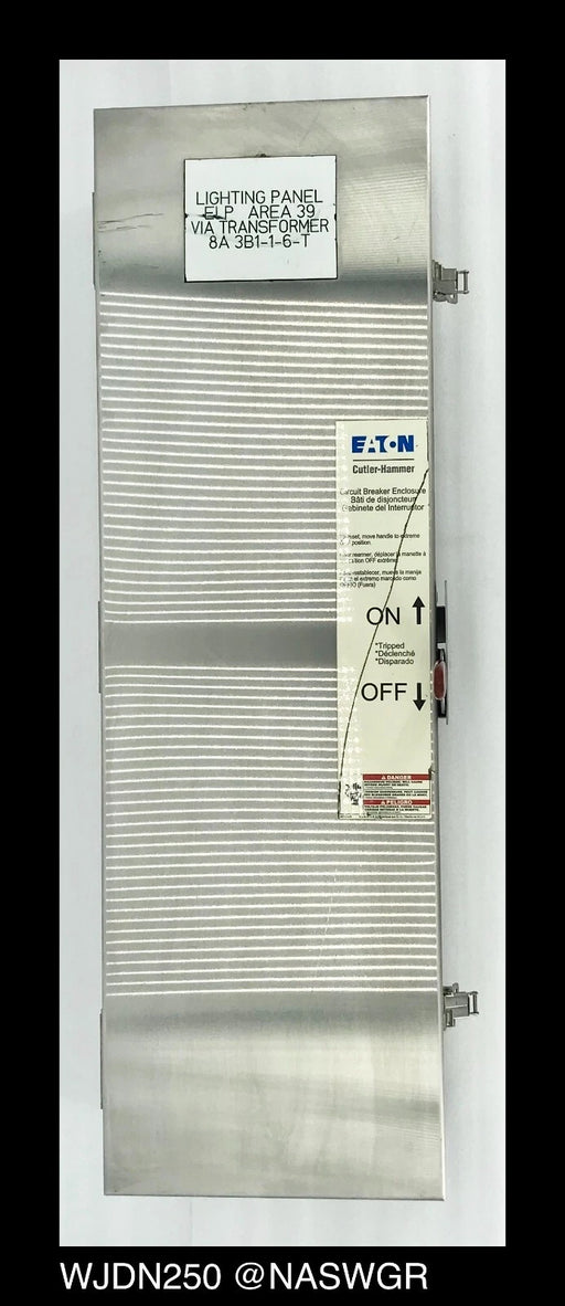 Eaton WJDN250 4/4X Enclosure Watertight Max Rating - 100 Amp Breaker Enclosed