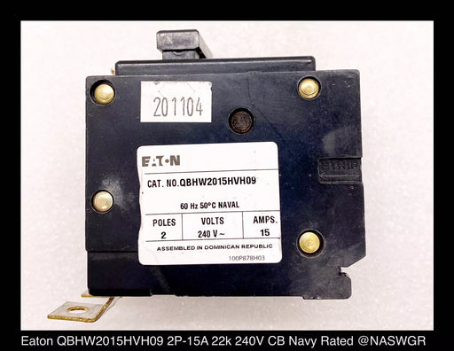 Eaton QBHW2015VH09 Molded Case Circuit Breaker - 15 Amp - Unused Surplus