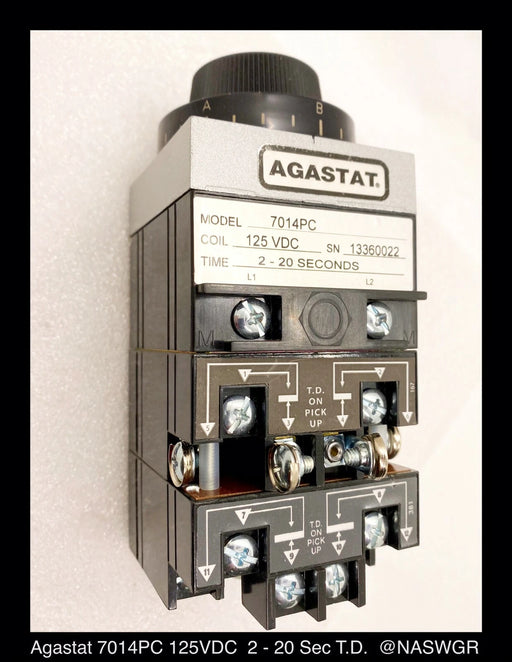 Agastat 7014PC Relay 2-20 Seconds - Unused Surplus - 125VDC
