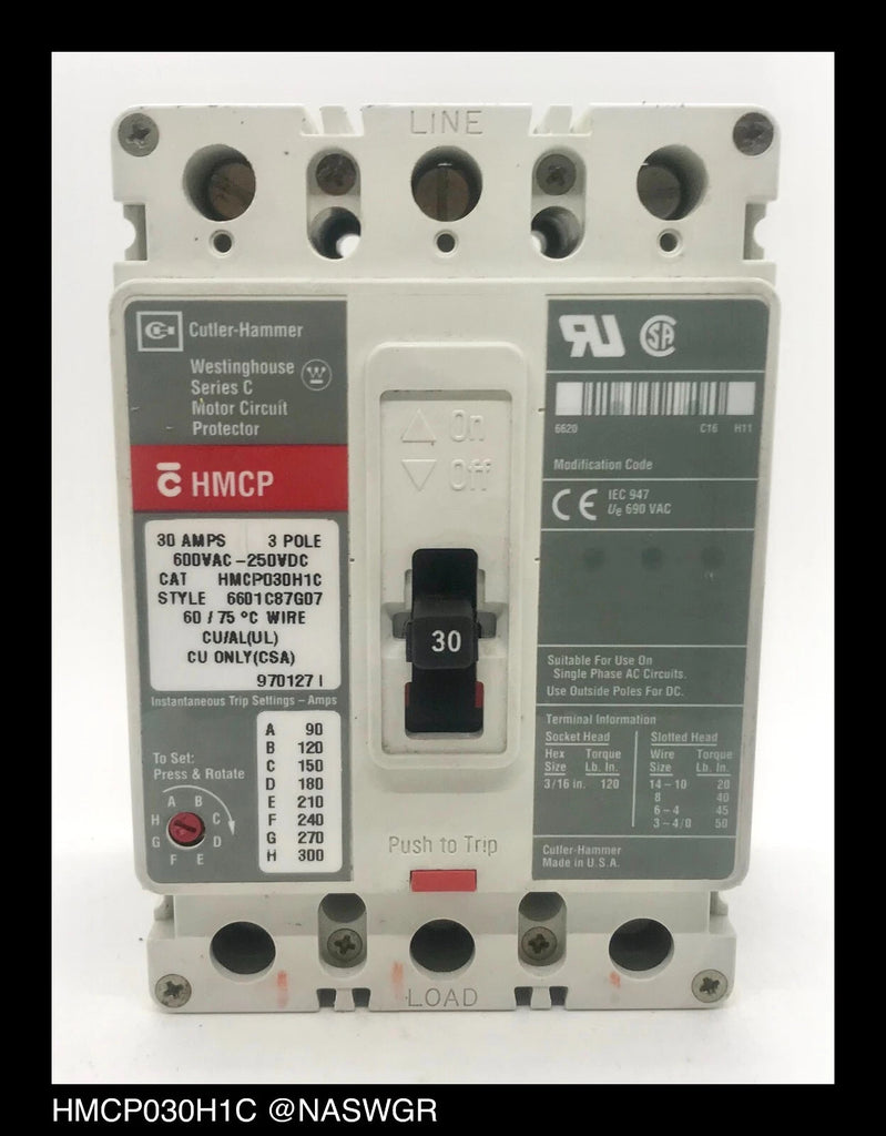 Cutler Hammer HMCP030H1C Motor Circuit Protector - 30 Amp