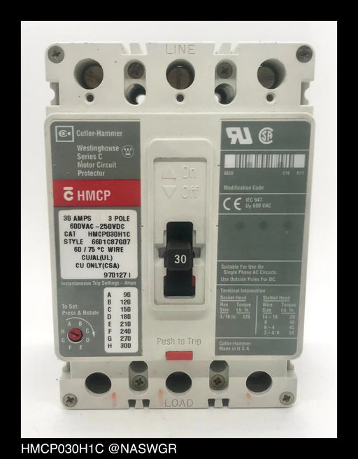 Cutler Hammer HMCP030H1C Motor Circuit Protector - 30 Amp
