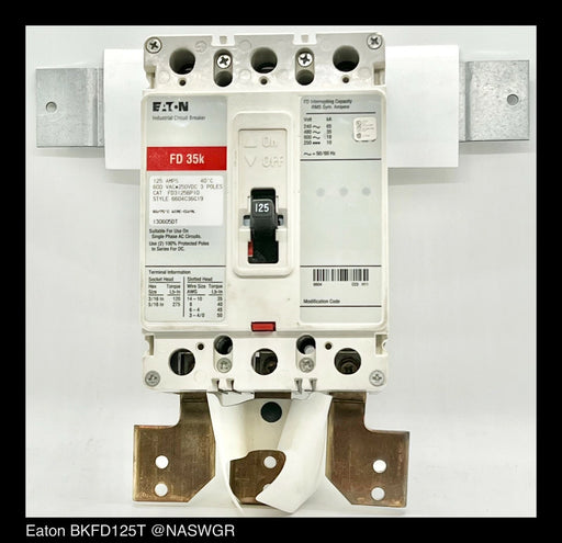Eaton BKFD125T Main or Subfeed Breaker Kit - 125 Amp - Unused Surplus FD3125BP10